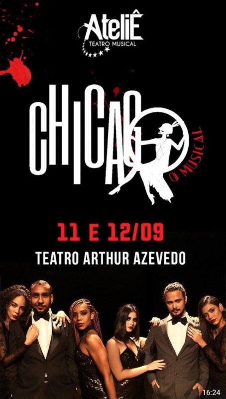 Cartaz da peça junto com o elenco, data e lugar das apresentações. – Imagem: Tainan Lopes