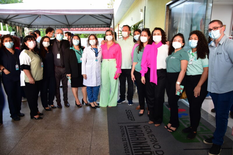 Times da SEGEP e do HSE reunidos na solenidade de inauguração do HSE – Foto: Gilson Ferreira