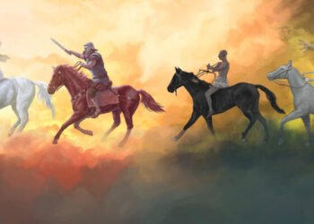 Os Quatro Cavaleiros do Apocalipse bíblicos, vereadores Chico Carvalho e Astro de Ogum, e o jornalista, poeta e prosador JM Cunha Santos: Às das maiores e luzentes letras, viu-me um dos nossos grandes - Foto: Reprodução