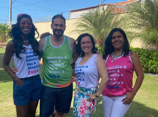 Os gerentes da TVN Fernanda Oliveira, Jefferson Bandeira, Flávia Pessoa e Walkíria Pinto na confraternização de fim de ano - Foto: Divulgação