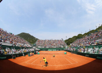 Jogo Brasil X Croácia, Copa Davis 2015, também realizada no Costão do Santinho – Foto: Cristiano Andujar.