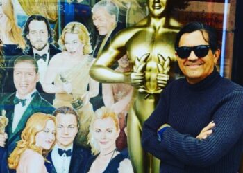 Luiz Thadeu na calçada da fama, Hollywood, Los Angeles – Foto: Divulgação