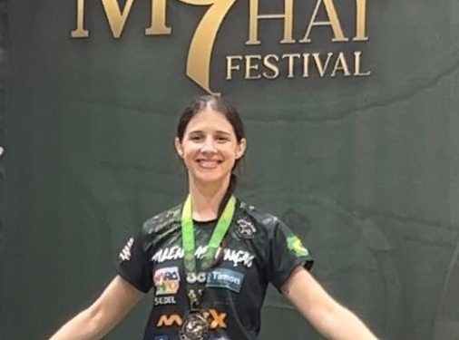 A atleta maranhense Milena Assunção, patrocinada pela operadora Maxx, levou o Brasil ao pódio ao sagrar-se vice-campeão do Campeonato Mundial Amador de Muay Thai na Itália - Foto: Divulgação