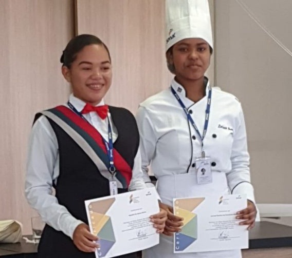 As vencedoras Nayele Abreu e Larrisa Serejo, respectivamente – Foto: Ascom Senac