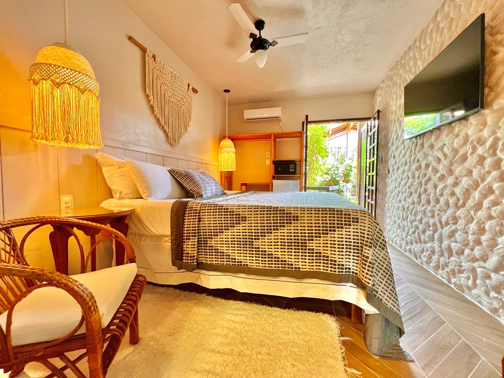 Na Casa Maria a rusticidade e contemporaneidade dão o aconchego aos hóspedes – Foto: Divulgação