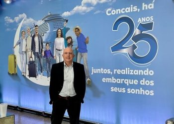 Aldo Leone Filho, CEO da Agaxtur, marca presença no evento de 25 anos do Terminal Concais - Foto: Divulgação