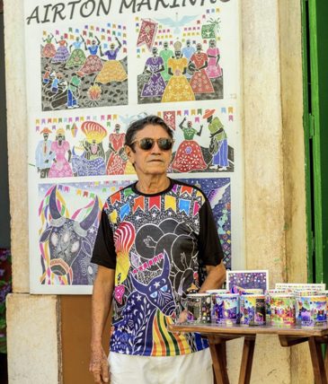 Airton Marinho fideliza em seu ateliê, na Praia Grande, diuturnamente, o que há de melhor, mais inteligente e bonito na genuína cultura maranhense – Foto: Divulgação