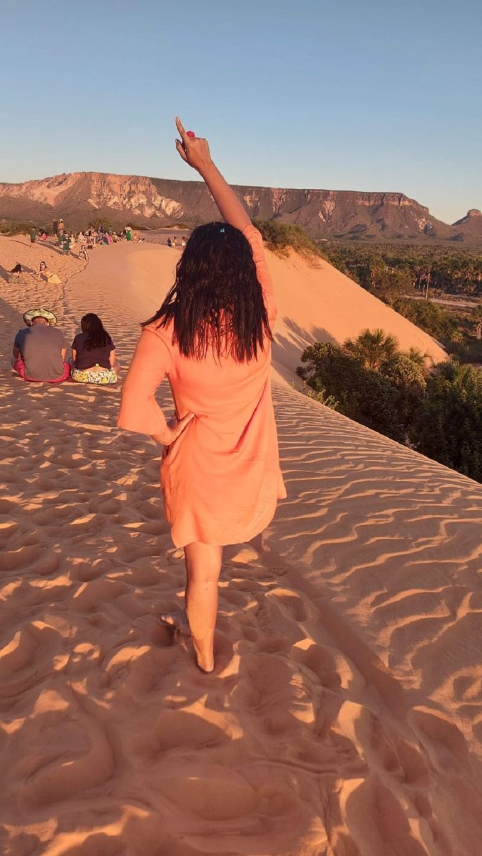 Dunas ganham cores douradas em paisagens que parecem desenhadas – Foto: Luiz Pires