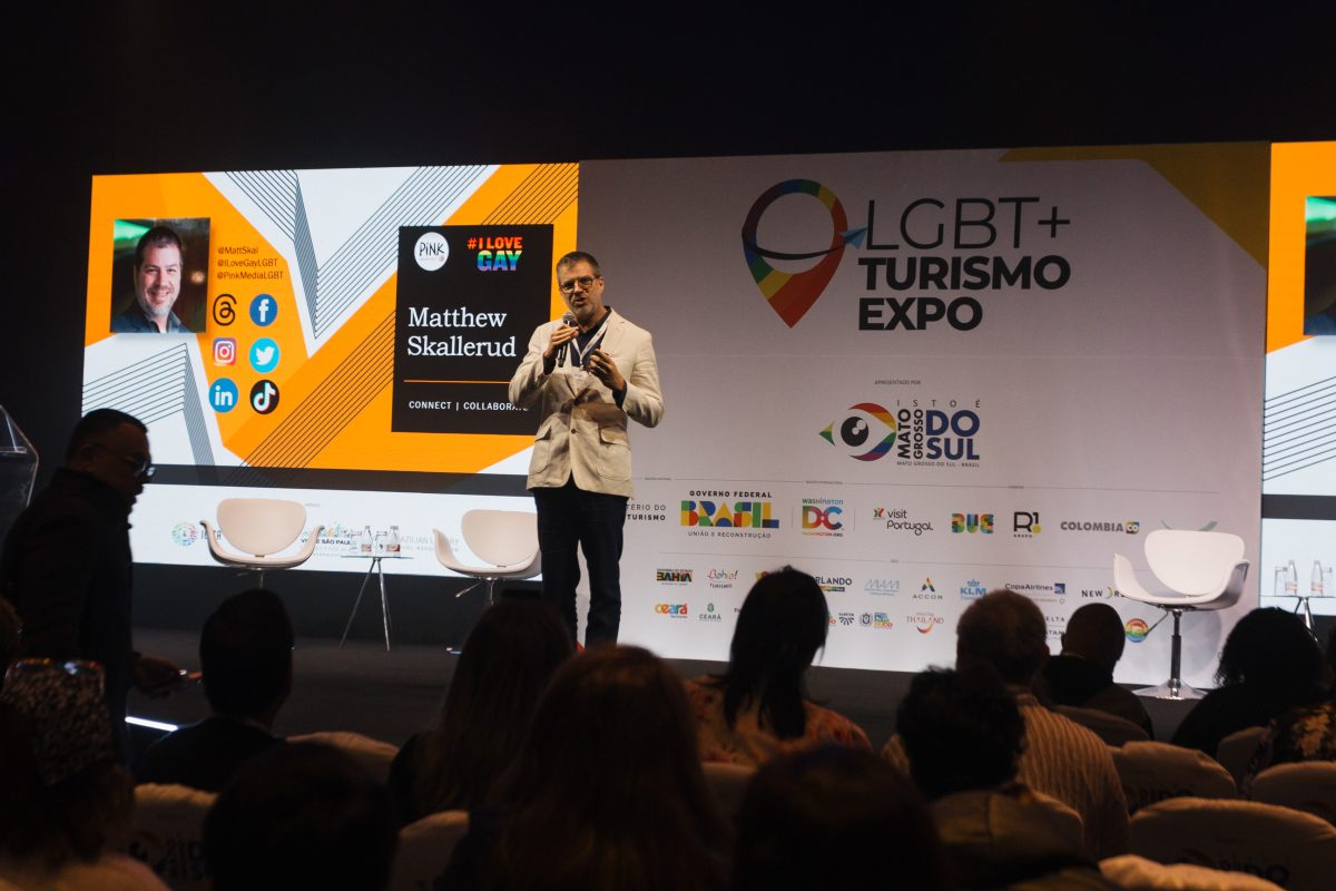 Matt Skallerud , CEO da Pink Media, encerrou o evento com uma palestra sobre comunicação e promoção - Foto:Divulgação