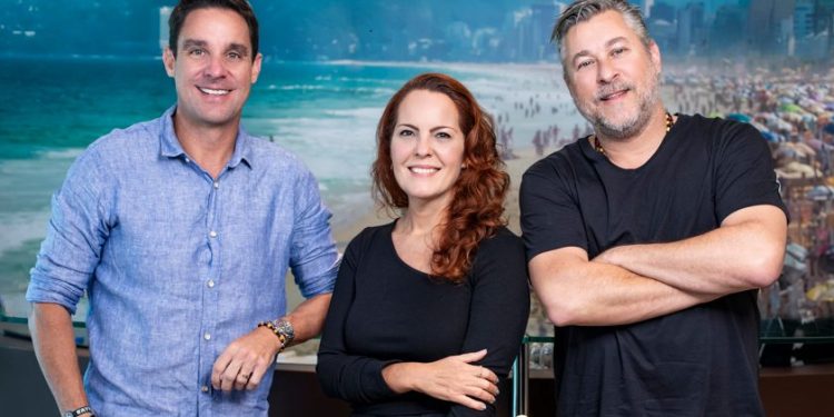 João Marcello Barreto, presidente da Orla Rio; Ingrid Lagrotta, diretora de Marketing & Negócios da Orla Rio; e Guilherme Borges, vice-presidente da Orla Rio - Foto: Mauricio Pereira