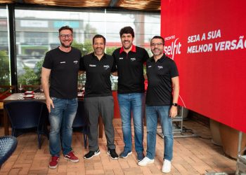 Da esquerda para a direita: Eduardo Braun (diretor de Operações da Selfit), Fernando Menezes (CEO da Selfit), Vinicius Mendonça (CFO da Selfit) e Alysson Lisboa (superintendente MKT e Comercial) – Foto: Divulgação
