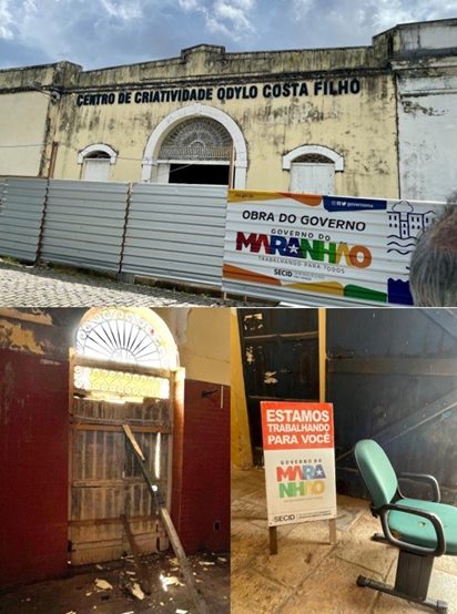 Aspecto de abandono total em que se acha o Centro de Criatividade Odylo Costa, filho – Foto: Divulgação