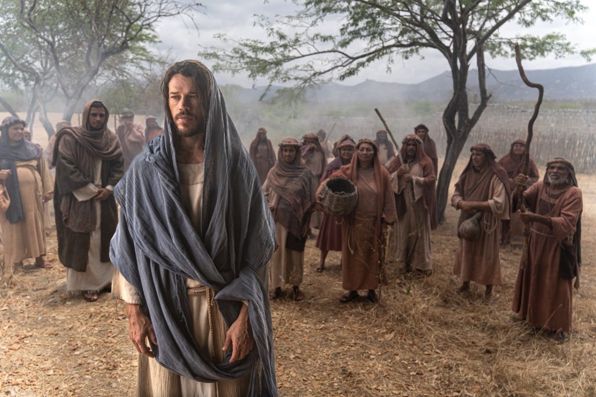 O José Loreto no papel Jesus na temporada 2025 da Paixão de Cristo de Nova Jerusalém – Foto: Divulgação