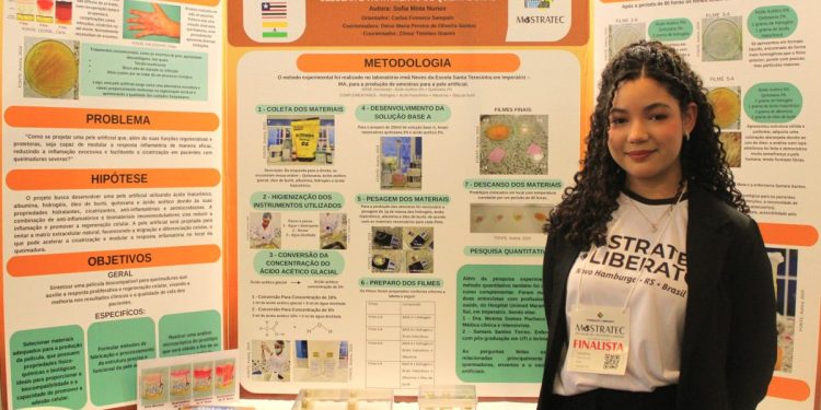 Sofia Mota Nunes de Imperatriz no Maranhão é uma das selecionadas para a Regeneron ISEF, nos EUA – Foto: Divulgação