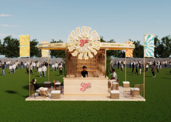 3D da ativação Cerveja Sol no festival Turá, em São Paulo - Foto: Divulgação