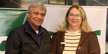 Luiz Pires, Presidente da Abrajet Nacional e Isa Arnour, Presidente da Seccional Pará – Foto: Dawis Villar