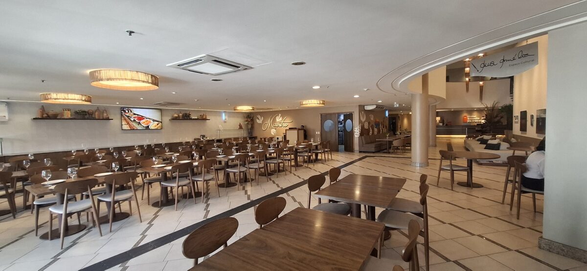 A bela visão do Restaurante Maestro, impecável na gastronomia regional e nacional - – Foto: Gutemberg Bogéa