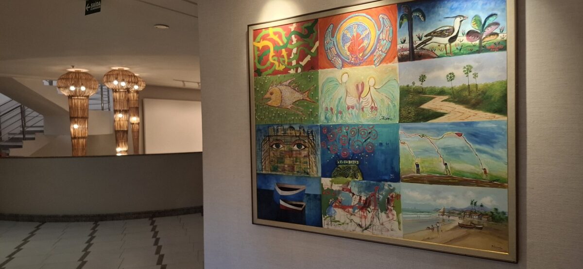 Nos espaços internos, a exaltação às obras produzidas por artistas locais compondo os ambientes do Hotel Sonata de Iracema – Foto: Gutemberg Bogéa