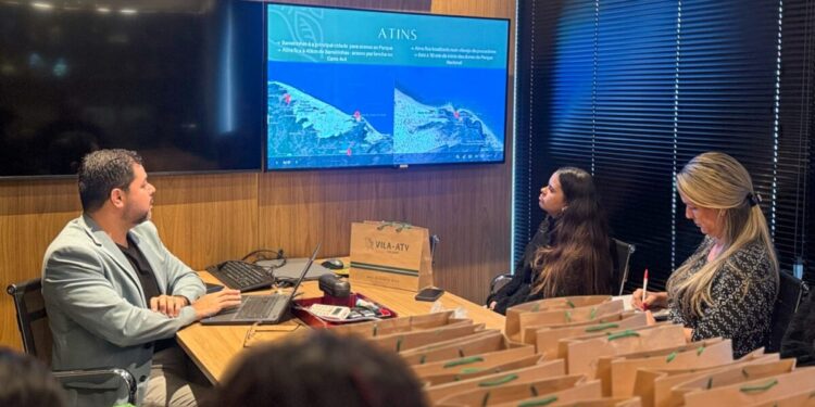 Representante do Vila Aty e Gaivota Tur falou dos diferenciais do vilarejo maranhense a profissionais do setor turístico - Foto: Divulgação