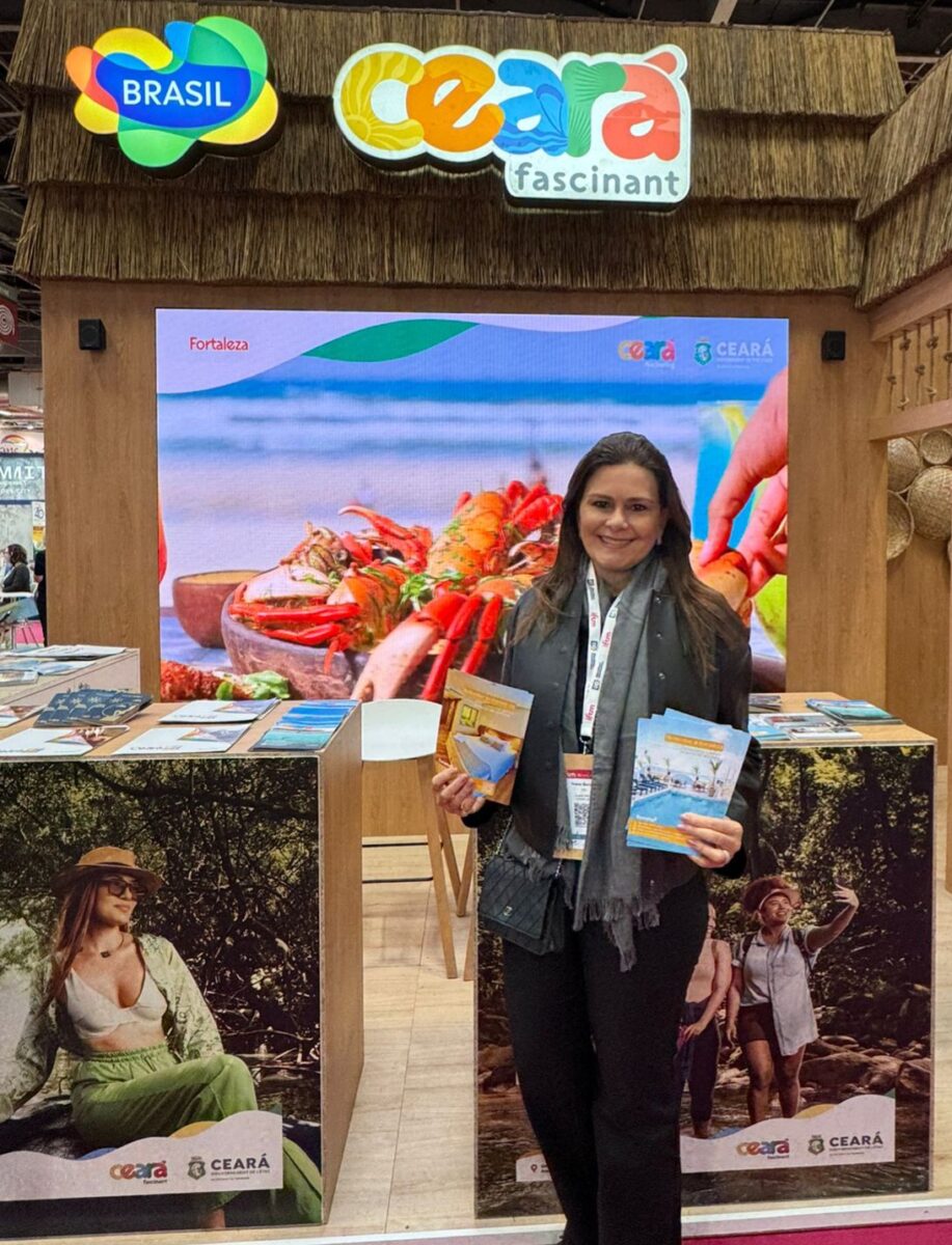 A diretora do Hotel Sonata de Iracema, Ivana Bezerra consolidando a marca na maior feira de Turismo para o mercado Francês, a IFTM Top Resa - Foto: Divulgação