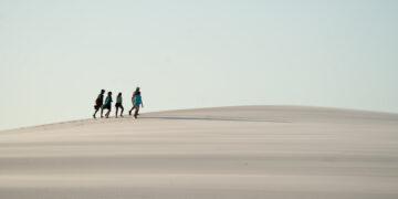 A imensidão das dunas: a travessia a pé foi o ponto alto da aventura - Foto: Marcelo Bonifácio