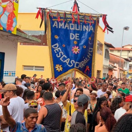 Estandarte da Máquina de Descascar'Alho volta a brilhar em mais uma temporada carnavalesca - Foto: Divulgação