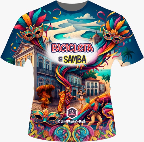 Camisa da Bicicleta do Samba reverência os Lençóis Maranhenses e o Centro Histórico de São Luís - Foto: Divulgação