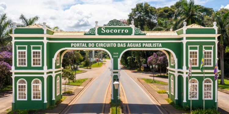 Portal de Entrada da cidade de Socorro, em São Paulo, o Circuito das Águas Paulista - Foto: Divulgação