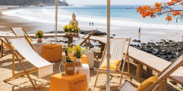 Depois de marcar presença no verão em Ibiza, Mykonos, Capri e Saint-Tropez, a experiência solar chega ao Bar do Meio em Noronha - Foto: Pridia