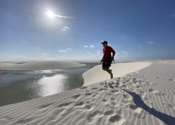 No passeio das Lagoas Emendadas, que é feito somente a pé, a recompensa é uma vista linda e fotos fantásticas – Foto: Dionei Pereira