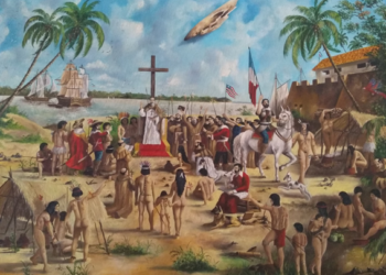 Quadro: A Fundação de São Luís, autor: Julius César Oliveira, 2003 – Foto: Reprodução
