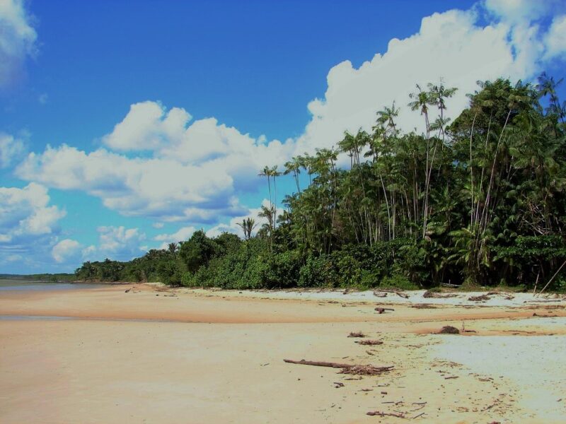Praia de Santa Maria, onde aconteceu o milagre de Guaxenduba – Foto: Henrique Bóis