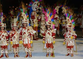 Balizas das agremiação desde cedo vivenciam as suas agremiações carnavalescas – Foto: Divulgação