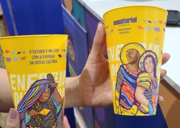O stand da Equatorial dispõe de jogo de argolas com dicas de segurança de energia que vale brinde especial – Foto: Divulgação