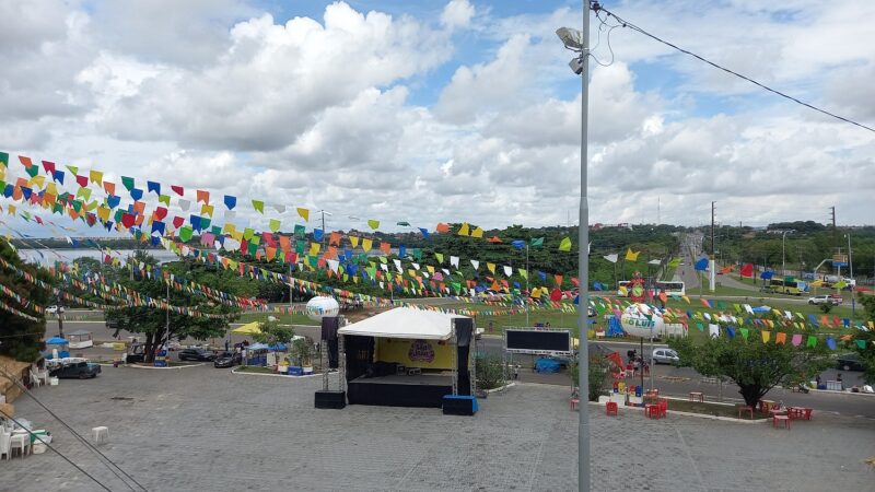 Festa de São Pedro pronta para receber brincantes e grupos folclóricos, no Largo da Capela no Anel Viário - Foto: Gutemberg Bogéa