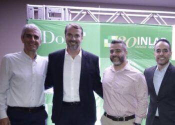 Representantes dos Grupos Fleury / Inlab e Dom Medicina: Bernardino Marques Filho, Gustavo Almeida, Jefferson Andreatti e Adalberto Teolbaldo – Foto: Divulgação