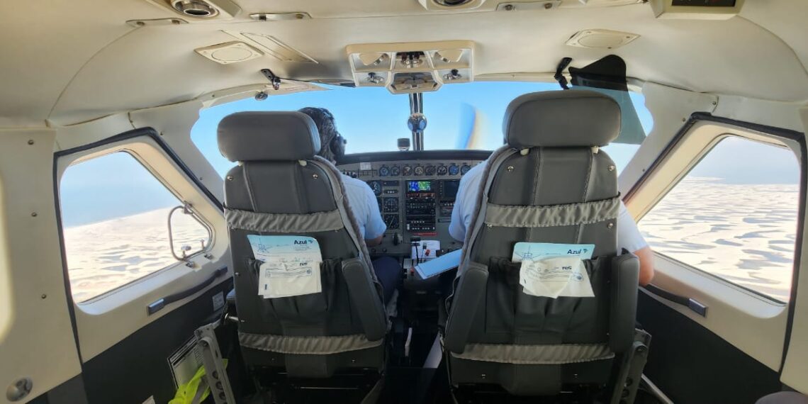 A aeronave que faz o trajeto comporta até nove passageiros e dois tripulantes – Foto: Adriano Brito