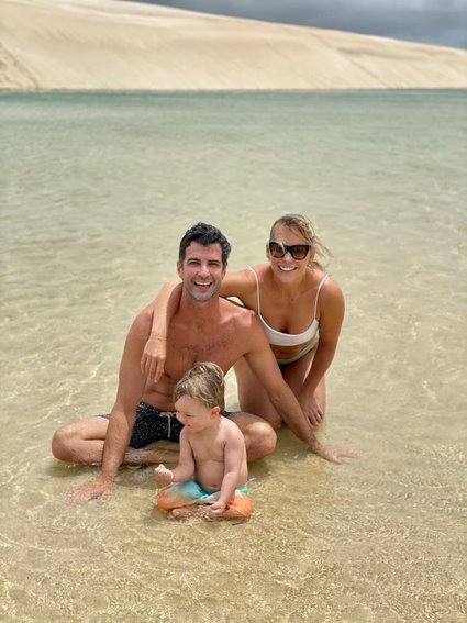 Em novembro, Kadi visitou o Parque Nacional com o marido e o filho, onde conseguiram desfrutar do banho nas lagoas – Foto: Arquivo Pessoal