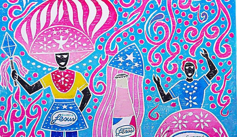 Gravura de Airton Marinho na campanha “Universos cor-de-rosa” – Ilustração