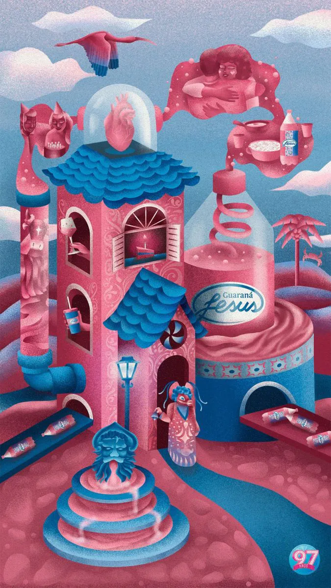O mundo Rosa na fábrica Jesus na visão de Ana Waléria - Ilustração
