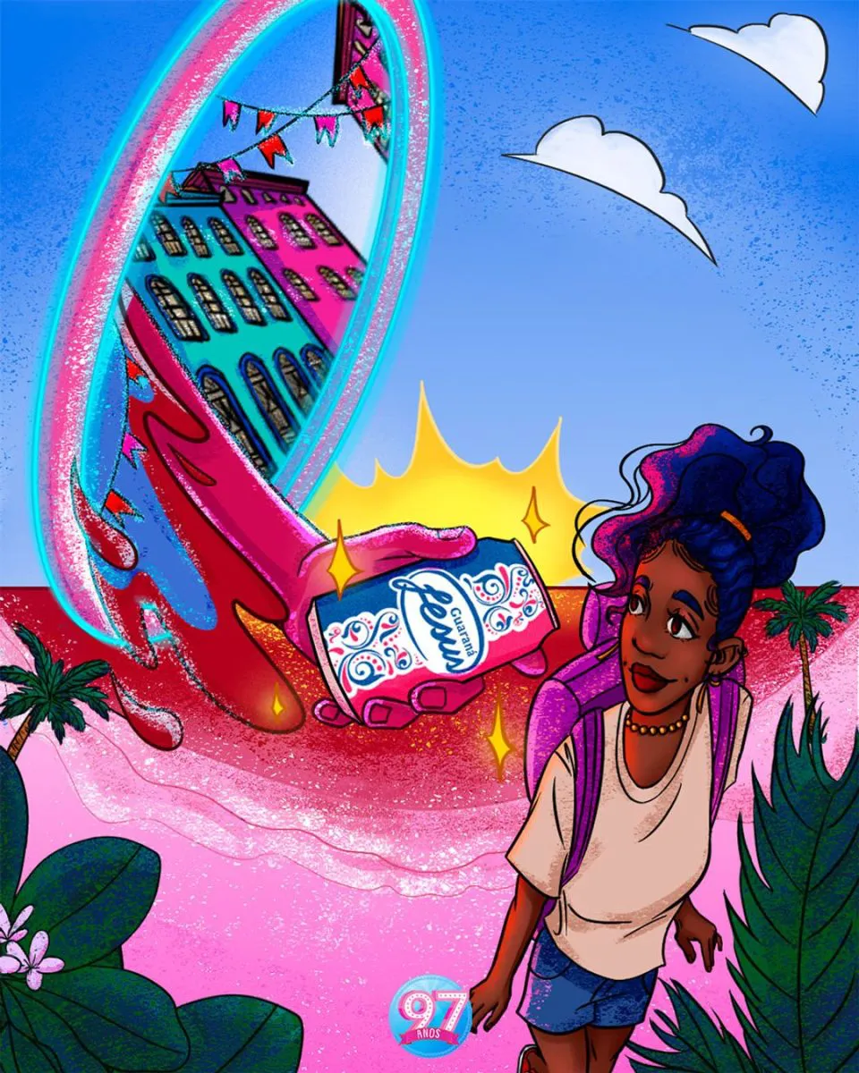 "Porta mágico de Helena Reginato, um trabalho que despertar o conhecer de novos destinos- Ilustração