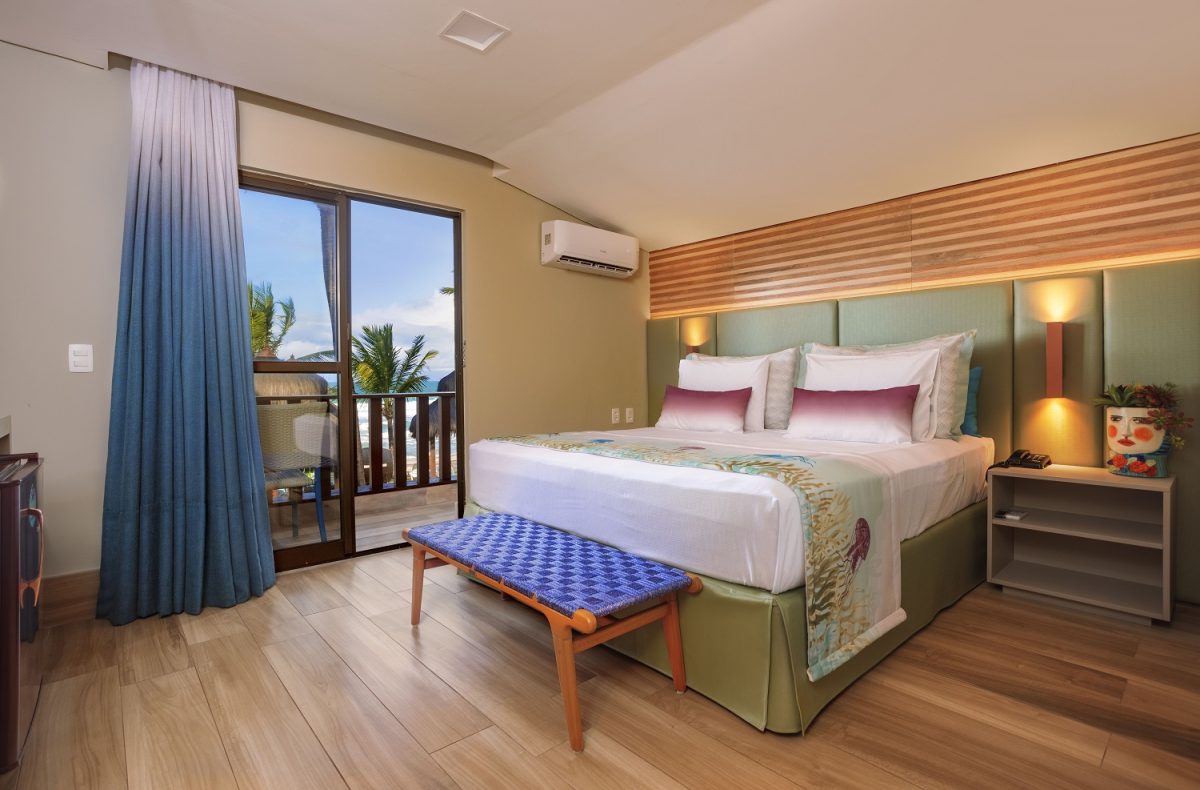 O conforto e requinte nos amplos apartamentos do Hotel Solar – Foto: Divulgação