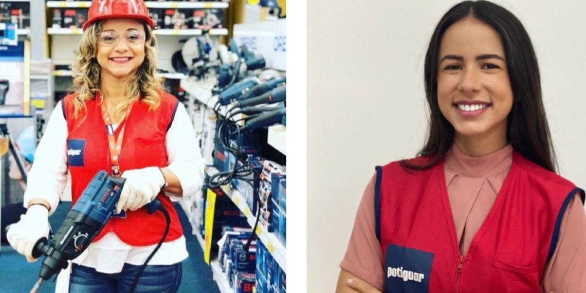 Exemplo de empresa que valoriza e respeita as mulheres profissionalmente, no Grupo Potiguar há várias líderes de destaque, como a Gerente de Produtos do Setor de Ferramentas Nilde Morais e a sócia e Diretora de Marketing Camila Brasil. Mulheres que conquistam seus espaços no mercado de trabalho com muito talento e competência – Foto: Divulgação