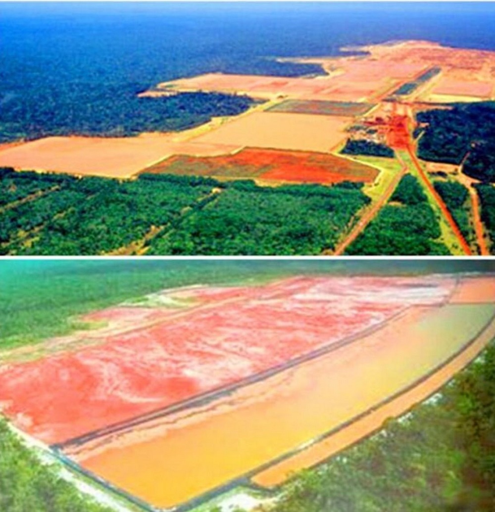 Tanques de resíduos da Alumar. Degradação do meio ambiente da zona rural, denuncia o MDI – Foto: Movimento de Defesa da Ilha