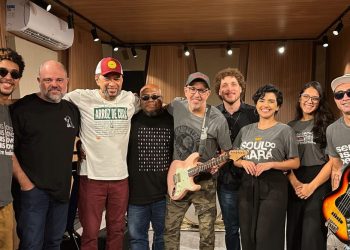 César Nascimento entre os músicos convidados para a gravação do single/clipe Vem, Maninha – Foto: Divulgação