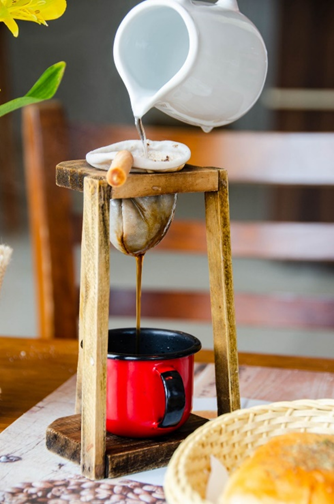 Café gourmet passado em coador de pano é atração - Foto: Divulgação