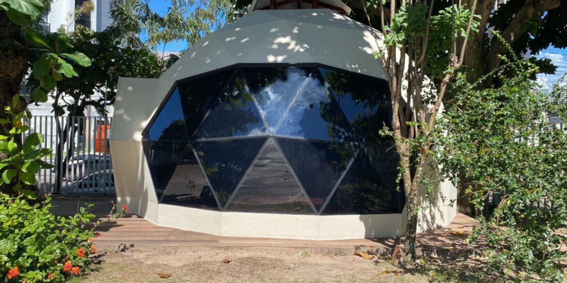 Domo geodésico é uma das soluções de hospedagem que o Sebrae está apoiando para a COP 30 – Foto: Romulo Silva