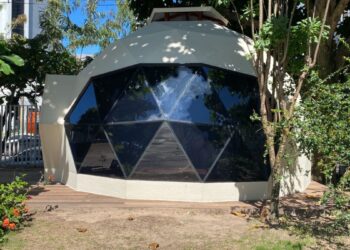 Domo geodésico é uma das soluções de hospedagem que o Sebrae está apoiando para a COP 30 – Foto: Romulo Silva