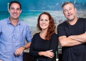 João Marcello Barreto, presidente da Orla Rio; Ingrid Lagrotta, diretora de Marketing & Negócios da Orla Rio; e Guilherme Borges, vice-presidente da Orla Rio - Foto: Mauricio Pereira