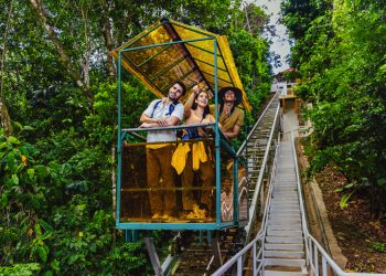 Um centro de pesquisa em biodiversidade, com trilhas que permitem aos visitantes conhecer uma floresta cheia de descobertas científicas e históricas - Foto: Divulgação